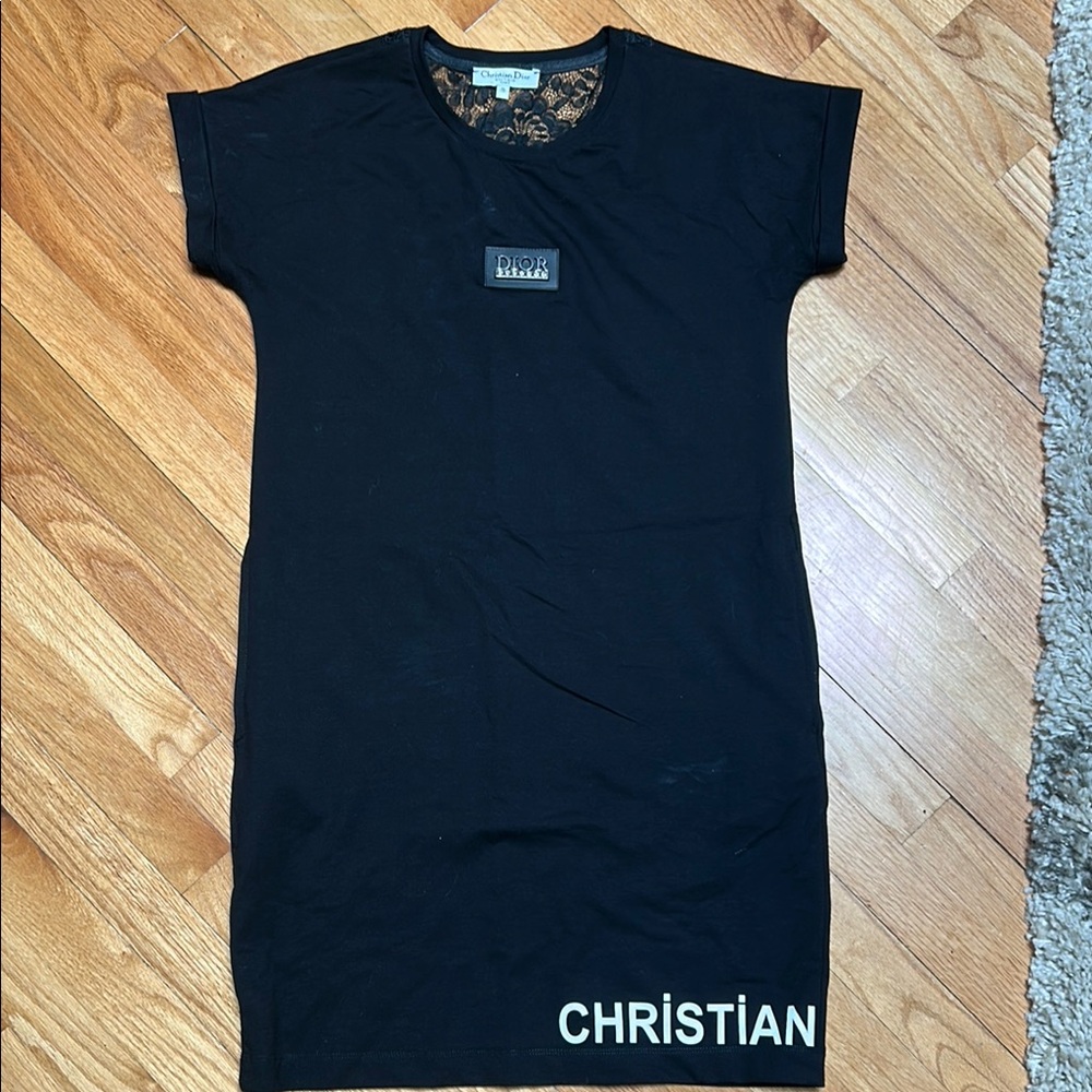 Dior Black T-Shirt Dress
